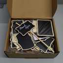 Mini Chalkboard Signs 30 Pack, Small Food Labels or Name Cards for Party Buffet Table with Wooden Stand for Wedding, Baby Shower, Mimosa Bar Supplies and Charcuterie Boards Accessories with 2 Pens