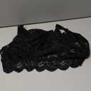 JuicyRose Women Plus Size 2 Piece Lingerie Sexy Floral Lace Scallop Trim Bralette and High Waist Panty Set (4X-Large, Black)