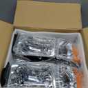 Headlight Assembly Fit For 1994-2001 1994 1995 1996 1997 1998 1999 2000 2001 Dodge Ram 1500 94-01 1994-2001 Dodge Ram 1500/1994-2002 94-02 Dodge Ram Pickup 2500 3500 Headlights (Chrome Housing, Chrome Housing Amber Reflector)