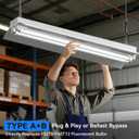 JESLED Fluorescent Light Bulbs 48 inch T8 LED Bulbs 4 Foot Type A+B,24W,3200LM, 6000K, Single or Double End Powered,T10 T12 65W Equivalent Fluorescent for Office,Workshop Light,Frosted 4Pack