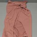 Verdusa Women's 2 Piece Vacation Outfits Ruched Crop Halter Top with Asymmetrical Slit Long Skirt Going Out Sets, X-Small