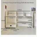 White Heart Drawer Bookshelf, Desktop Organizer with Shelves and Heart-Shaped Drawer for Desk, Office, Dorm