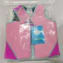 Kids Swim Vest Neoprene Swimming Aid with Adjustable Safety Strap for Age 1-3 and 3-6 (220-Pink)