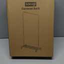 Simple Trending Standard Clothes Clothing Garment Rack with Storage Shelves, Rolling Clothes Organizer on Wheels for Hanging Clothes, Black (14.75"D x 43.5"W x 54.25"H)