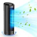 Grelife 13"" Small Bladeless Table Fan with Touch Screen, 12.7 inch, black, TF008A