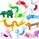 10PCS Animal Pop Tubes Fidget Toys, Sensory Stress Relief Toys for Autism, Goodie Bag Stuffers for Kids, Treasure Box Toys & Classroom Prizes, Party Favors for Kids 3-5