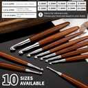 Lunarm 8 Pack Crochet Hooks Set, Ergonomic Aluminum Crochet Hooks with Wood Handle for Arthritic Hands DIY Craft Knitting Dolls, Bouquets, Blankets, Hats, Gloves from Various Yarns - Size 3mm-7mm