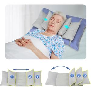 Mybow Neck Stabilizer Wedge Surgery Pillows for Sleeping Upright Head Straight Medical Positioning Wedge Recliner Wheelchair Neck Support Side Sleeper Head Positioner Elderly Disabled Bedridden (Grey)