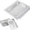67047 Catch Pan with 6415 Aluminum Liners for Weber Spirit I II 200 300, for Genesis I II LX 200 300 Series, Grease Catcher & Drip Tray Replacement Parts for Weber Traveler 67047 83156 6415