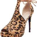 Womens Peep Toe Platform Heels Sexy Sandals Strappy Lace Up Tie Stilettos Dress Pumps Shoes, Size 9