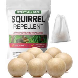 Squirrel Repellent for Yard & Garden, Peppermint Chipmunk Repellent, Squirrel Deterrent for Attic Garage/Bird Feeders, Keep Squirrels Away, Safe to Pets & Kids- 8 Pack