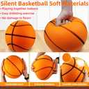 Indoor Basketball Set, 2025 Upgrade Silent Basketball with a Detachable Iron Basketball Hoop, Practicing Dribbling, Shooting, and Dunking Techniques Quietly at Any time Indoors,for Teens and Adults