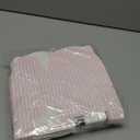 Mooliwe 50 Pcs 6 x 3.5 x 3.5 Inch Pink and White Striped Gable Boxes for Valentines Party Favors Bulk Pink Small Paper Treat Goodie Gifts Box with Clear Window Handle for Baby Shower Birthday Wedding