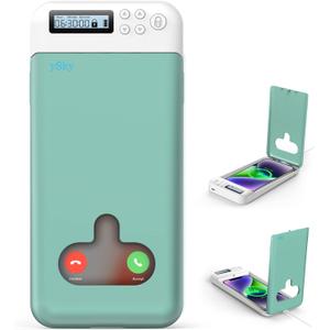 ySky Timed Lock Box, Portable Phone Locker with Self-Control Timer for iPhone, Android, Helping Kids, Students, Adults Focus Back, Mobile Phone Addiction Control (Green)