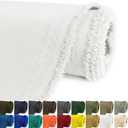 Waterproof Canvas Fabric by The Yard 58inch 600D Upholstery Material Polyester Fabric Outdoor Water Resistant Fabric for Sewing Chair Patio Cushion Purse Bag Interior, 1 Yard White