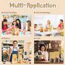 HONKID Bread and Cookie Bags with Seal, 50 Pack 11 x 5.1 x 3.9 Inches Bakery Bags with Window Reusable Tin Tie Tab Lock for Sealed Baked Goods Packaging for Pastry Bagels Breads Treats Cookies Brown | Brown kraft paper, Transparent window, Food Grade, Stand-up design, Reusable seal, Holds cookie (Medium)