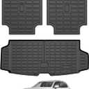 Mixsuper Cargo Liner for Volvo XC90 2016-2024 2025 2026, All Weather Trunk Mat Backrest Mat TPE Back Seat Cover Protector for XC90 Accessories