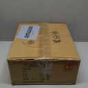 24" Wooden Geometric Ceiling Fan with Lights Remote Control, 3 Light Color 6 Speeds Low Profile Flush Mount Ceiling Fan for Kitchen Bedroom Living Room