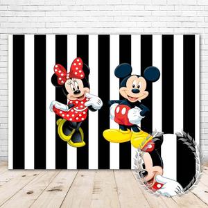 Backdrop Black and White 7x5 Cartoon Baby Shower Background Vinyl Banner for Kids 1st Birthday