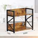 RUILALIFE Coffee-Bar-Station-Organizer Shelf for Countertop, 2 Tiers Kitchen Counter Shelf Riser, Wooden Spice Rack Organizer, Coffee Bar Accessories(Rustic Brown, Large)