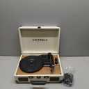 Victrola Journey II (2025 Model)  Bluetooth Suitcase Record Player  Built-in Stereo Speakers with Enhanced Bass, 3-Speed Turntable, Bluetooth Input and Output, RCA & Headphone Outputs (White)