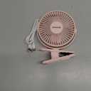 Gaiatop Portable Clip on Fan Battery Operated, Small Powerful 3 Speed Quiet 360° Rotate, USB Rechargeable Mini Personal Cooling Fan for Desk Table Home Office Stroller Camping Women Gifts Pink
