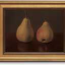 Gold Framed Wall Art Vintage Canvas Wall Art Pear Fruits Shelf Decor for Kitchen Artwork Prints Picture for Living Room Bedroom Farmhouse Bathroom Office Decor, 8x10