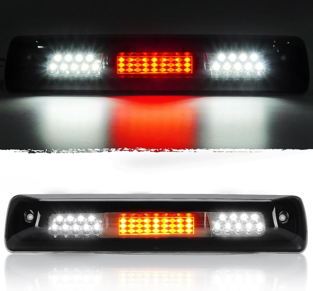 Tresound LED 3rd Brake Cargo Light for 2015 2016 2017 2018 2019 2020 2021 2022 Chevy Colorado & GMC Canyon; Rear Third Center High Mount Stop Lamp, 52127100 (Chrome Housing Smoked Lens - C)