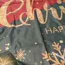 ROCKY&CHAO Christmas Garage Door Cover with Sparkling Night-Time Effect, 6x13ft Red & Green Holiday Banner for Single/Double Garage, Outdoor Christmas Decorations, Weather-Resistant Polyester Fabric