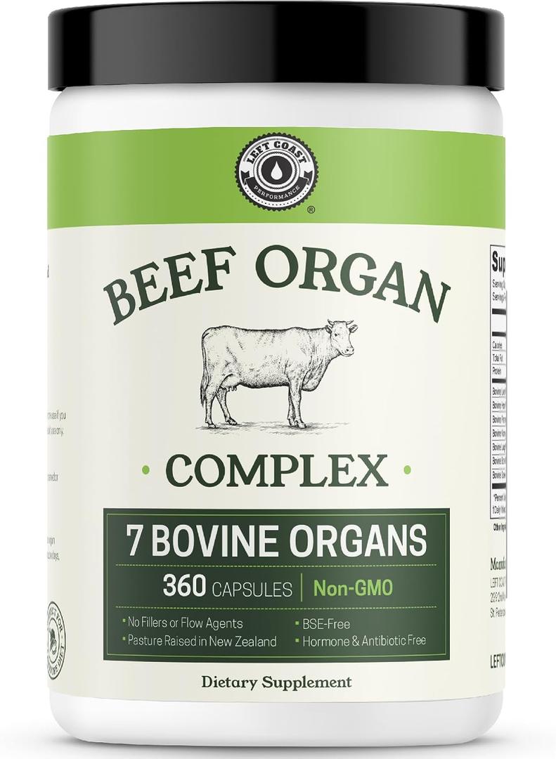 Beef Organ Supplement, Grass Fed & Pasture Raised, 360ct EXP: 11-2027