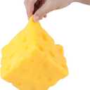Squishy Fidget Toy Giant Slow Rising Cheese Squeezable Stress Relief Sensory Toys for Kids & Adults, Kawaii Cute Party Favors, [4 Inch Yellow 1 Pack]