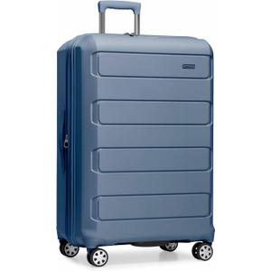 Traveler's Choice Pagosa Hardshell Expandable Luggage with Spinner Wheels, Slate Blue, 30-Inch Large
