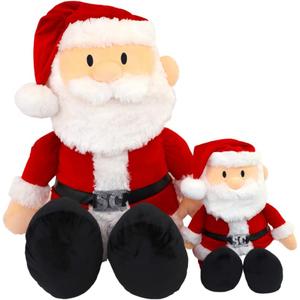 Santa Plush - Stuffed Claus for Kids Toy and Saint Nick Christmas Tree Decor - The Santas Plush Doll Toys - Cozy Holiday Plushie for Toddlers - Small - 12 Inch