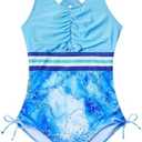 BFUSTYLE Girls Swimsuit One Piece Bathing Suit 5T Years Sleeveless Beach Swimwear