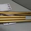 1 Inch Gold Curtain Rods for Windows 72 to 144 Inches (6 to 12 ft), USFOOK Telescoping Single Drapery Rod, Decorative Curtain Rod with Luxury Translucent Finials