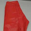 RIOJOY Womens Sexy Leather Leggings PU High Waist Butt Lifting Pleather Pants Stretchy Faux Leather Tights Push Up (Medium, A-basic Red)