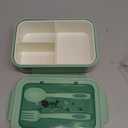 LOVINA Bento Boxes for Adults - 1100 ML Bento Lunch Box For Kids Childrens With Spoon & Fork - Durable Perfect Size for On-the-Go Meal, BPA-Free and Food-Safe Materials (Green)