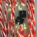 Quimoy 12Pcs Candy Cane Lights, 21'' Solar Christmas Decorations Outdoor, Candy Cane Pathway Lights with 8 Lighting Modes, Waterproof Christmas Yard Decorations for Lawn Driveway Walkway Sidewalk (Red)