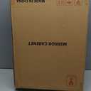 Plastic Bathroom Medicine Mirror Cabinet 16 x 22 inch, Surface and Recessed Mount, Beveled Edge Mirror (White)