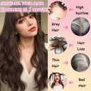 LEDIZE Hair Toppers for Women Real Human Hair, 360° Cover Middle Part Human Hair Toppers for Women with Thinning Realistic Scalp Line Upgrade Basement Toppers Hair Pieces （Medium Brown, Wispy Bangs）