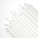 8 inch Zip Ties 0.1" Width, 500 PCS Wire Ties with 18lb Strength, Self Locking Nylon Cable Ties, UV Resistant, High/Low Temperature Resistant, for Home, Office, Fencing, and Gardening White