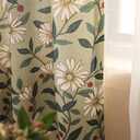 Vintage Semi Sheer Curtains,94 Inches Length 2 Panels Set Toile Linen Curtain,Country Style Darkening Cottage Drapes with Floral and Leaf Patterns for Bedroom,Living Room,Closet,53"*94" (Brune)