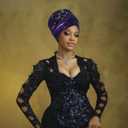 Women's African Turban Head Wrap Braid Beanie Cap Headwear Crystals Twisted Head Turbans for Women (Purple)