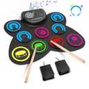 9-Pads Electronic Drum Set with Headphone Jack Speaker Drumsticks & Pedals, Holiday Gifts for Kids
