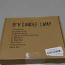 Electric Window Candle Lights with Auto Sensor, Dusk to Dawn Candle Lamps with Nickel Plated Base, 9 Inch Plug in Window Lights with 0.6W LED Shatterproof E12 Bulbs for Christmas Decor, 4 Pack