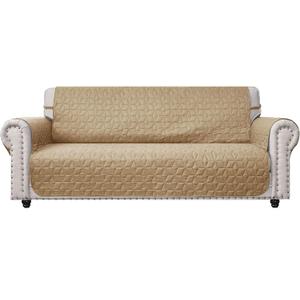 Ameritex Couch Sofa Slipcover 100% Waterproof Nonslip Quilted Furniture Protector Slipcover for Dogs, Children, Pets Sofa Slipcover Machine Washable (Sand, 78'')