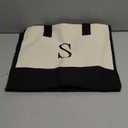 YOOLIFE Mothers Day Gifts - Initial Canvas Tote Bag & Makeup Bag, Birthday Gifts for Women Mom Sister Friends