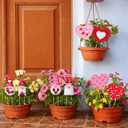 Bucherry 12 Pcs Valentine's Day Love Gnome and Heart Shape Planter Stakes Valentines Day Decorative Garden Yard Stakes Valentines Flower Pots Signs for Home Anniversary Party Outdoor Lawn Decor