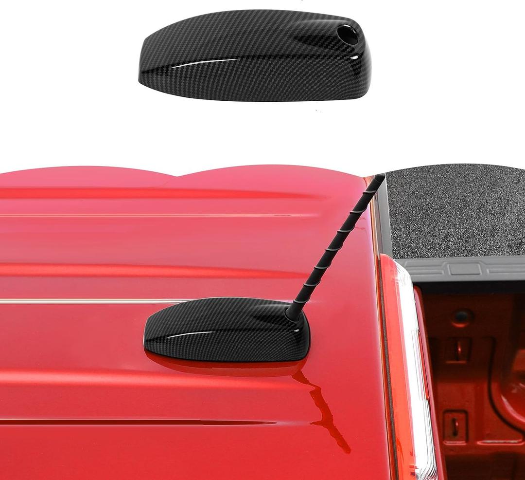 RT-TCZ Roof Antenna Cover Trim Decoration Exterior Accessories for Chevrolet Chevy Colorado 2023 2024 2025,for GMC Canyon 2023 2024 2025 (Black Carbon Fiber)