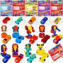 28 Pack Valentines Day Gifts for Kids, Transforming Car Robot Toys with Valentines Day Cards for Kids School Class Valentine Classroom Exchange Gifts 14 Styles Mini Vehicle Toy for Boys Party Favors